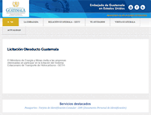 Tablet Screenshot of guatemalaembassyusa.org